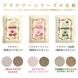 Kinoshita Flour Milling 3 Types of Strong Bread Flour, 26.5 oz (750 g) x 3 Bags (8.8 oz (250 g) x 3 Bags) (Wheat Flour, Strong Flour, Whole Grain Flour)