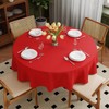 Zdada Round Table Cloth 60 inch, Circular Polyester Tablecloth, Red