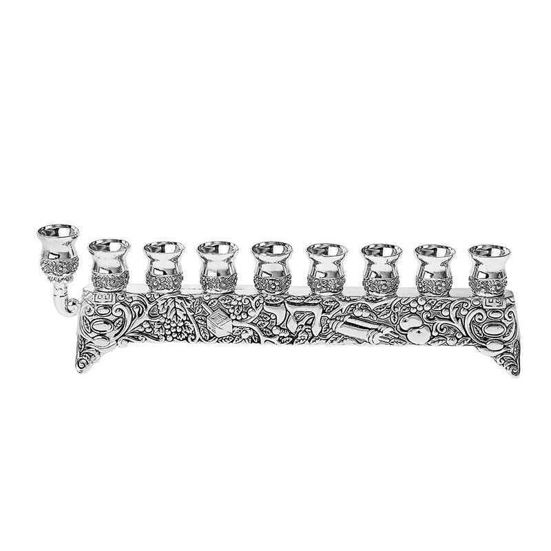Chai Oil Menorah for Candles or Oil for Hanukkah