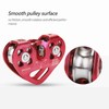 30KN Dual Pulley Zip Line Rescue Cable Trolley Outdoor Rock