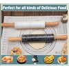 SIPARUI Marble Rolling Pin with Wooden Cradle Thick Handle Set