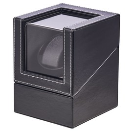 CO-Z Automatic Watch Winder | Dust-Proof Wooden Watch Box and Display Case for Modern Women's and Men's Watches | Retro Self-Winding Mechanical Storage Box with Durable Quiet Motor, USB Powered, Black