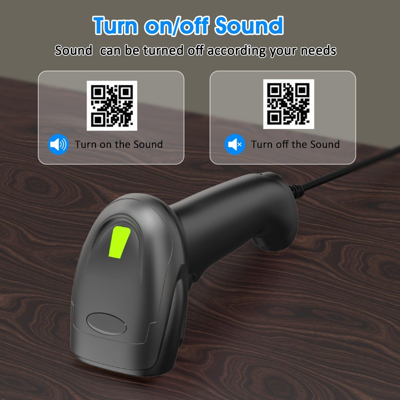 Barcode Scanner with Stand USB Wired Inventory 2D 1D QR