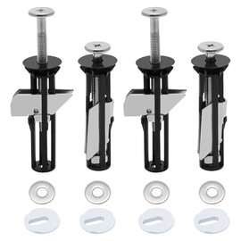 4Pcs Toilet Seat Fittings,Toilet Seat Hinges Replacement & Fixings Kit, 12mm Heavy Duty Toilet Seat Fastener Bolt Kit for Standard Toilet Lid, Rust-Proof Bolts Included Universal Accessories(4)