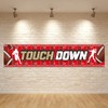 AKAIXI Large 9.8×2 ft Red Yellow and Black Touchdown Banner