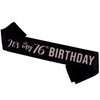 My 76th Birthday Sash - Glitter Decor, Happy 76th Birthday