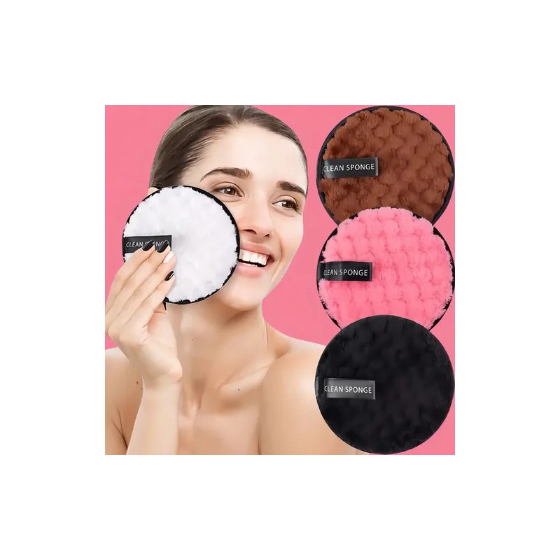 2pz Esponja Limpieza Facial Almohadilla Desmaquillante F
