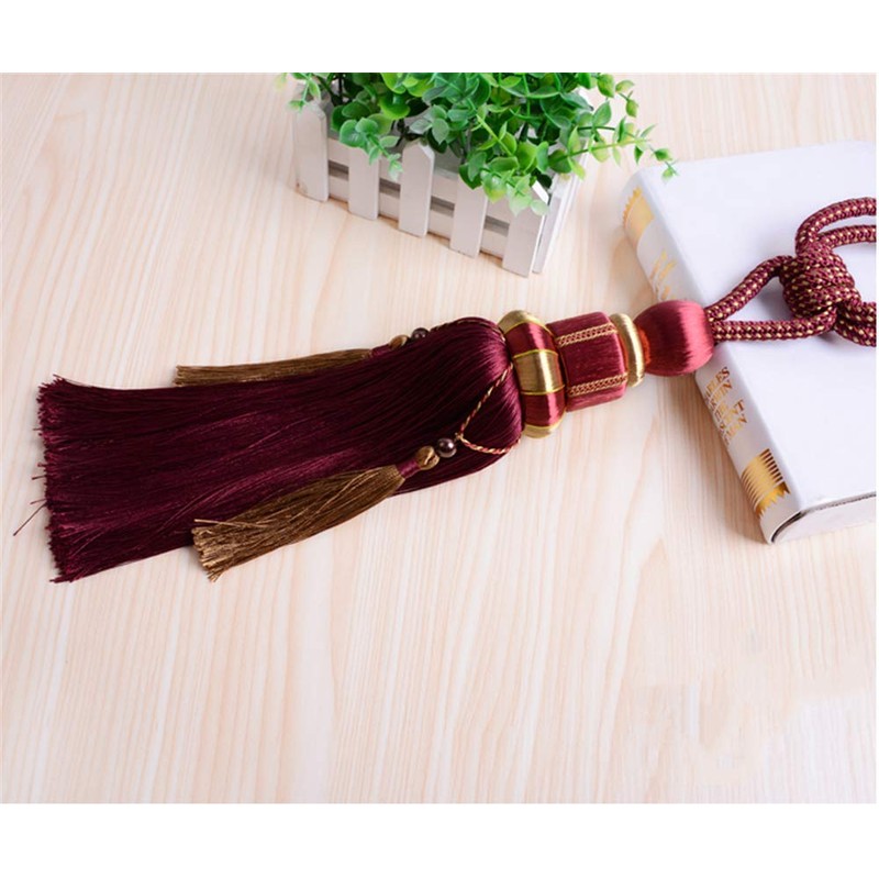 ZHMF 1 Pair Curtain Tiebacks Holdbacks Clip Binding Rope Tie