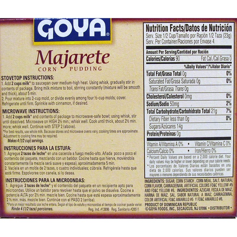 Goya Majarete Corn Pudding