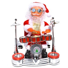 Christmas Electric Music Santa Claus Doll Playing Piano Ornament For Christmas Decorations for Children Gift