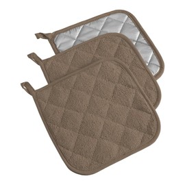 YHIJSR Pack of 3 Pot Holders Cotton Heat Resistant Pot Holder Washable Protective Cloth 18 x 18 cm