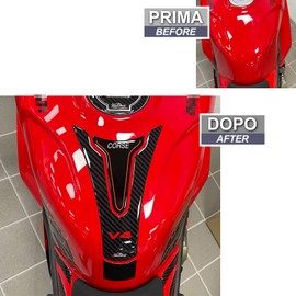 Resin Bike Motorcycle 3D Stickers Compatible with Ducati Panigale V4 and V4S 2018-2022. Tank Protector Protection from Impact and Scratches. Resin Sticker - Made in Italy