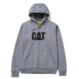 Caterpillar Men's Trademark Hoodies with Embroidered CAT Front Logo, S3 Cord Management System and Pouch Pocket, Dark Heather Grey, X Large
