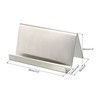PATIKIL Business Card Holder, Brushed 304 Stainless Steel Desktop Name