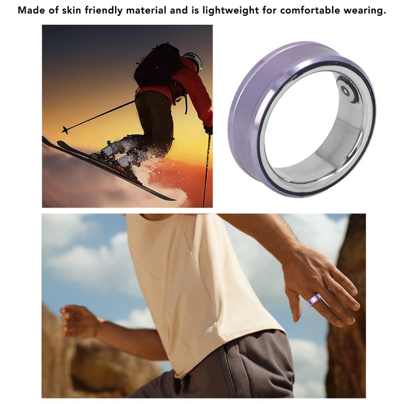 Smart Ring Waterproof Lightweight Ti Alloy Stainless Steel Skin Friendly