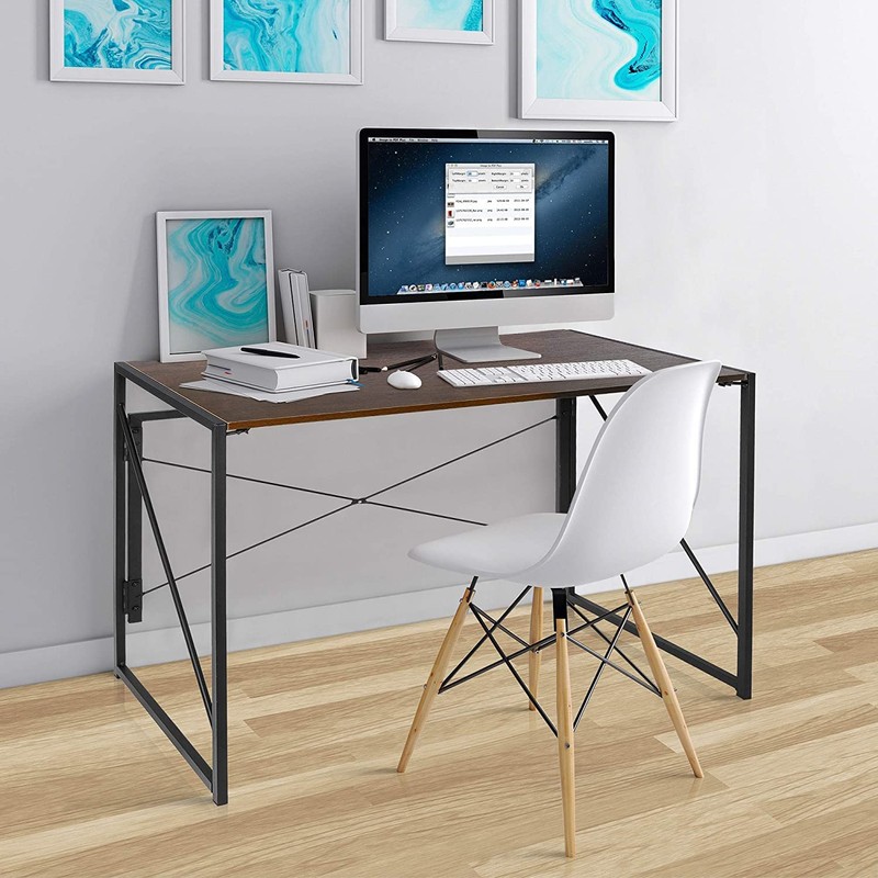 Saicool Folding Computer Desk 39" Writing Computer Desk Space Saving