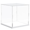 IKOPFLN Clear Acrylic Display Case with White Base, 15 x