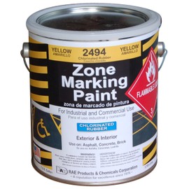 RAE 2494-01 Yellow Chlorinated Rubber Marking Paint 1-Gallon
