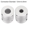 sourcing map 12mm to 8mm Aluminum Alloy Shaft Coupling Flexible
