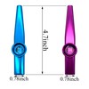 2 Packs Kazoos (Blue, Purple) with 6 Pcs Membrane Flutes