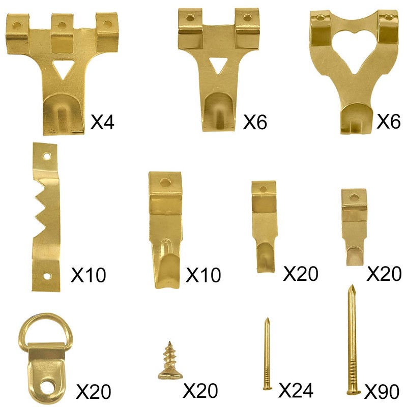 230 Pieces Picture Hooks for Hard Walls Picture Hanging Hooks