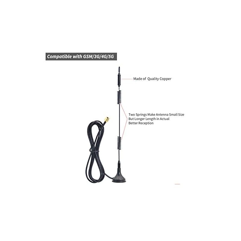 Woostars 9dBi WiFi Antenna Extension Cable with Magnetic Base for