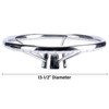 Amarine-made13-1/2 Inch 5-Spoke Destroyer Style Stainless Boat Steering Wheel