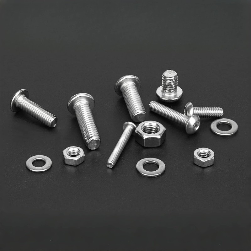 WZHUIDA 330 Piece M4 Screws Set, Stainless Steel Rounded Head