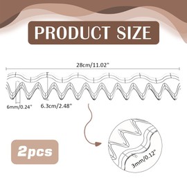 PH PandaHall 2pcs Clear Wave Edge Ruler Acrylic Template Ruler 28cm No Slip Quilting Ruler Template Wave Quilter's Ruler Quilting Ruler Templates for Sewing and Quilting Machine