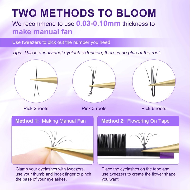 NAGARAKU Eyelash Extensions Individual Lashes 0.07mm D curl 14mm Classic