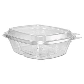 Dart CH8DED 8 oz Tamper-Resistant Clear Hinged Container with Dome Lid (Case of 200)