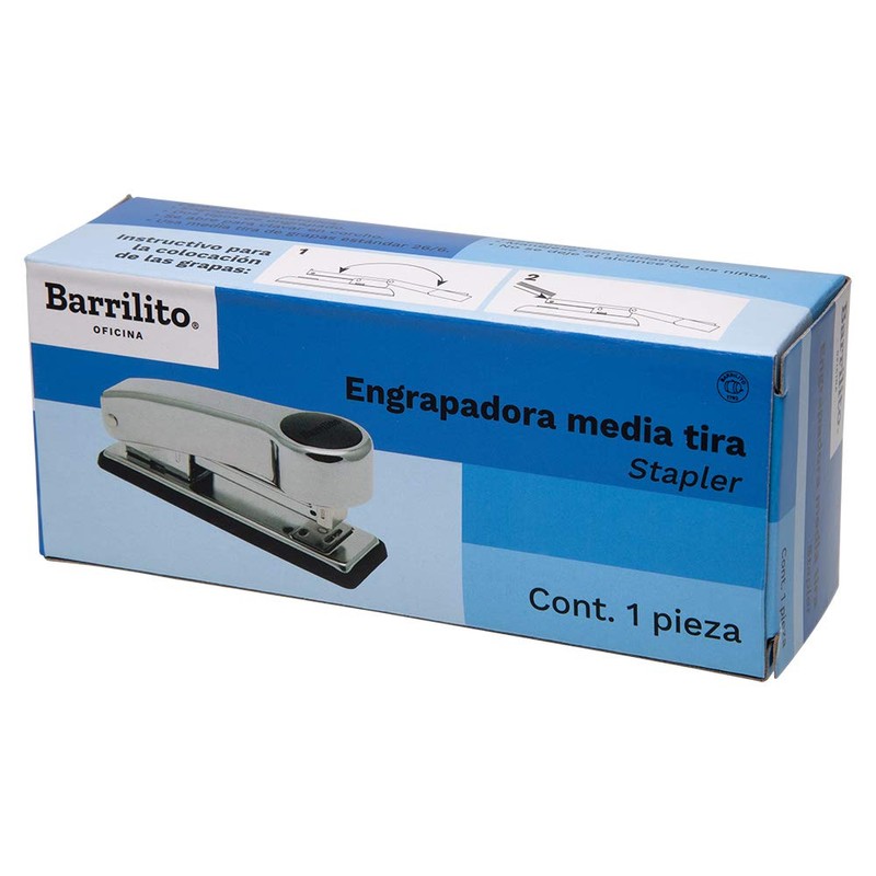 Barrilito 8188EMT Engrapadora Metálica Media Tira, Grapa Estándar