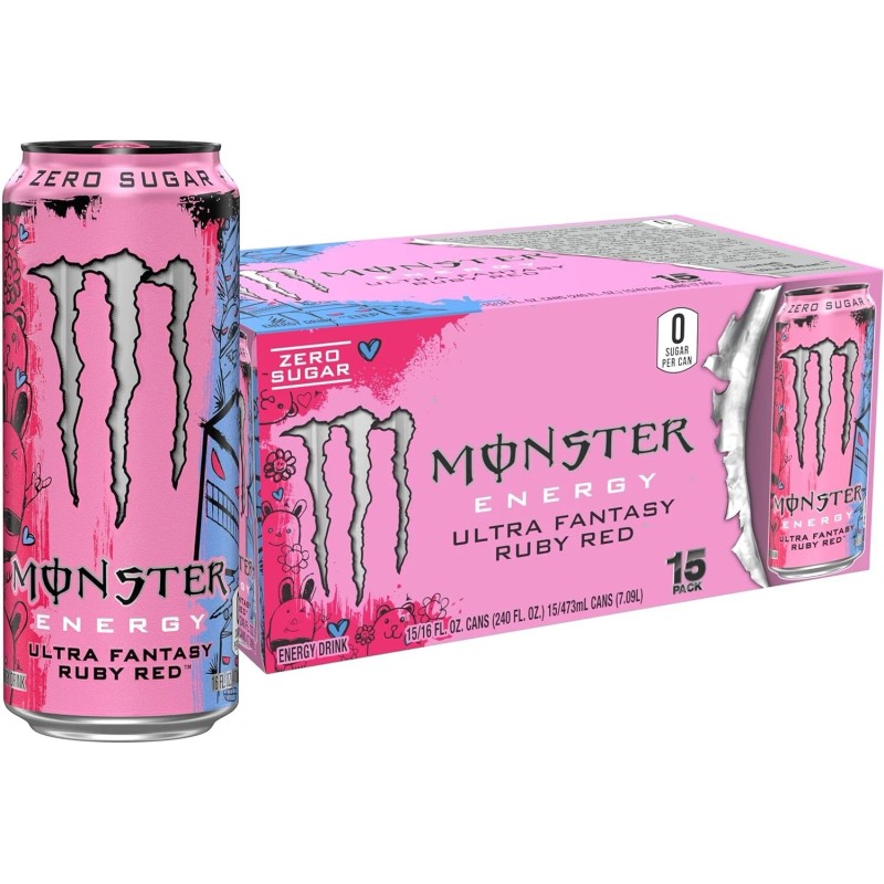 Unbranded Ultra Fantasy Ruby Red Sugar Free Energy Drink 16