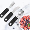 Healifty 6Pcs Elderly Adaptive Utensils Set Stainless Steel Anti-Shake Tableware