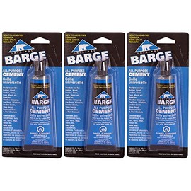 Barge All-Purpose TF Cement Rubber, Leather, Wood, Glass, Metal Glue 2 oz (Тhrее Расk)