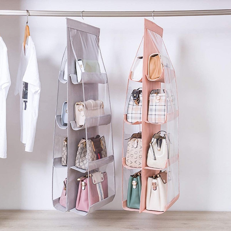Handbag Hanging Organizer, 2 Pack Hanging Purse Organizer,Thickened Oxford Cloth+PVC