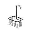 Croydex Matt Black Hook Over Shower Caddy, Durable Powder-Coated Mild