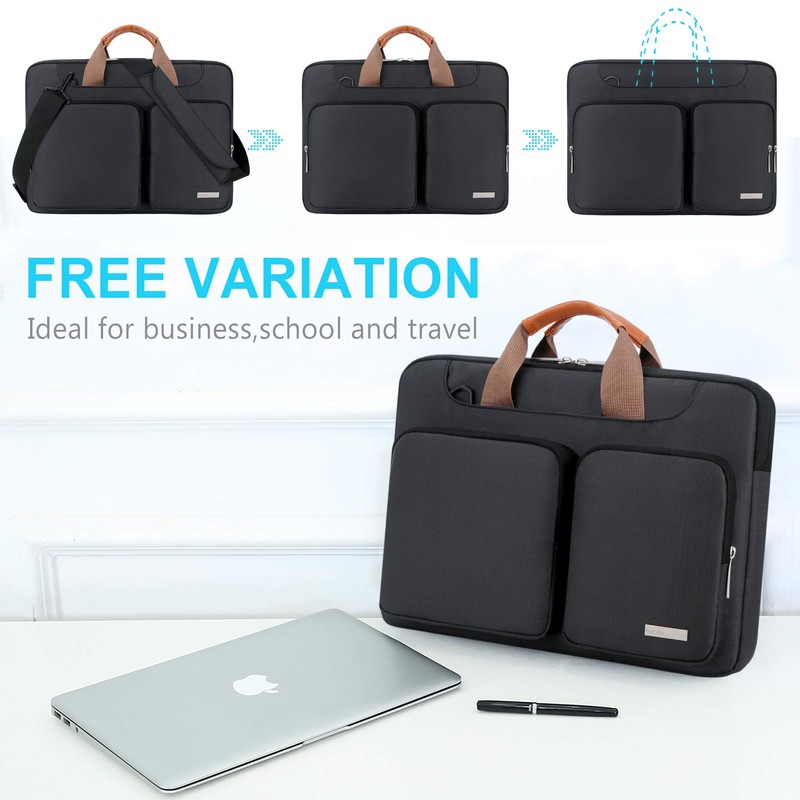 Lacdo 360° Protective Laptop Shoulder Bag for 13 inch New