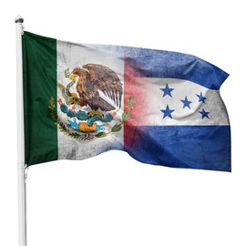 Mexico Honduras Mixed Flag - 3x5 Ft Nylon Home Decor Outdoor Flag with Brass Grommets