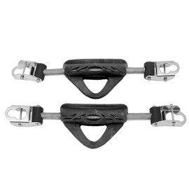 2PCS Diving Fin Spring Strap 316 Stainless Steel Dual Use Scuba Diving Fin Spring Heel Strap Assembly with Buckles for Jet Fin for OMS Black