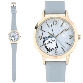 Fieldwork CKW002-2 Chiikawa Women's Analog Leather Strap Leather Watch, Blue, blue, Modern