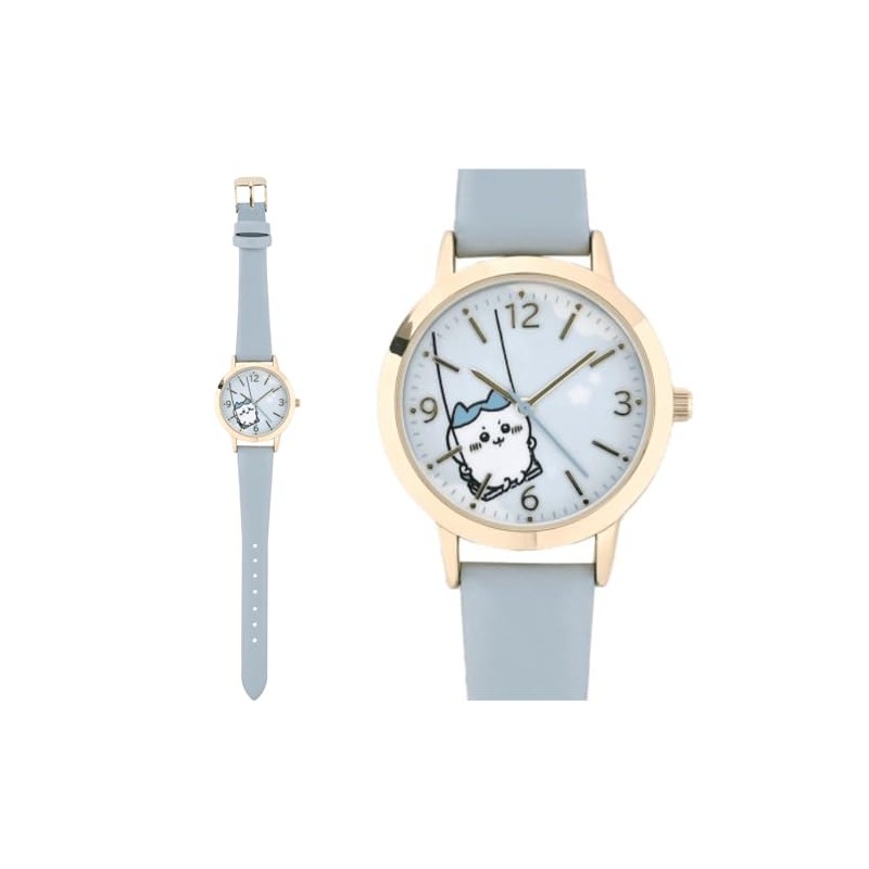 Fieldwork CKW002-2 Chiikawa Women's Analog Leather Strap Leather Watch, Blue,