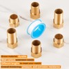 Moxweyeni 6 Pack 1/2'' Brass Extension Adapter Set, 1/2" Male