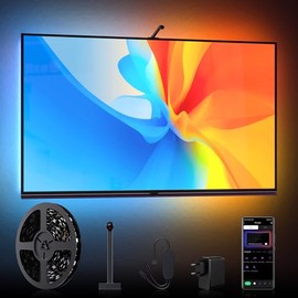 Lumtang TV 5M LED Backlight, TV Backlight Colour Picking Device for 65-70 Inch TV and PC, Bluetooth App Control