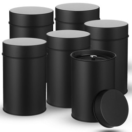 Zopeal 6 Pack Tea Tin Canister Tea Tins for Loose Tea Metal Tea Canister 16 oz Round Tin Can with Lid Canister for Tea Double Seal Tea Canisters Tea Container for Kitchen Storage Tea Coffee Sugar