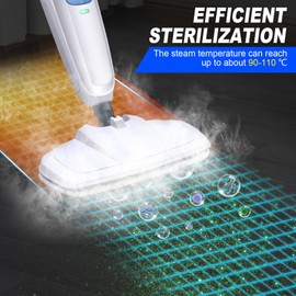 Hot Steam Mop Hand Held Cleaner Steamer Floor Cleaner Tile Cleaner Hard Wood Floor Cleaner, 1500W Electric Cleaner MultiPurpose Handheld Steam Cleaner with 2 Washable Microfiber Pads, 5m Power Cord