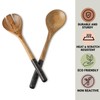 Folkulture Salad Servers or Salad Tongs, Wooden Utensils for Serving