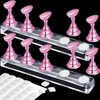 Blulu 2 Set Nail Stand for Painting Press Nail Holder