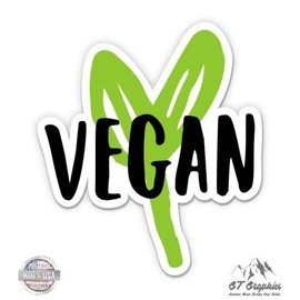 GT Graphics Vegan - 5" Vinyl Sticker - For Car Laptop I-Pad - Waterproof Decal