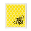 Unbranded Set Of 2 Bee & Honeycomb Dishcloth